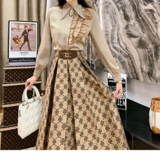 RM4417#新中式国风轻奢气质连衣裙潮显瘦上衣花色半身裙套装女
