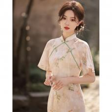 RY1916#旗袍新款女夏季新中式国风裙小个子改良日常小清新年轻款少女