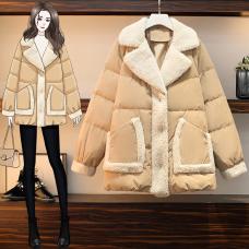 RM28572#冬季大码女装2023年新款胖妹妹洋气收腰显瘦加厚棉衣外套