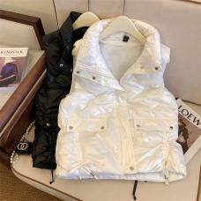 RM28020#大码女装2023冬季新款修身设计感洋气无袖坎肩羽绒服马甲外套