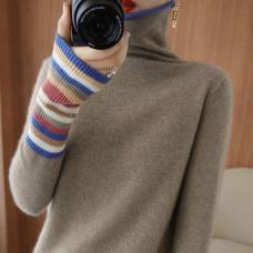 RM29308#针织衫女高领套头长袖韩版宽松显瘦百搭针织衫毛衣潮