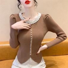 RM29699#小香风毛衣女内搭冬季修身设计感小众洋气减龄针织打底衫上衣