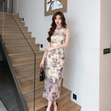 RM30054#新款气质修身显瘦设计感中式改良旗袍连衣裙