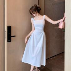 RM30276#夏季法式吊带新款收腰小众设计长裙连衣裙