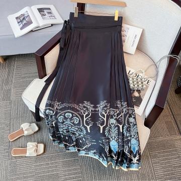 RM30673#新中式国风汉元素改良汉服重工马面裙子半身裙女