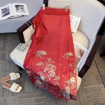 RM30676#新中式国风汉元素改良汉服重工马面裙子半身裙女