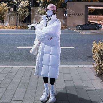 RM30799#棉服女外套韩版中长款大码港风面包服宽松学生长款收腰羽绒服