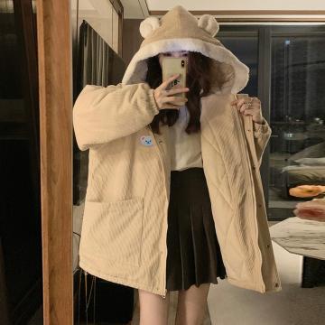RM30969#灯芯绒棉服外套女韩系温柔风奶fufu棉袄棉衣可爱小个子冬季