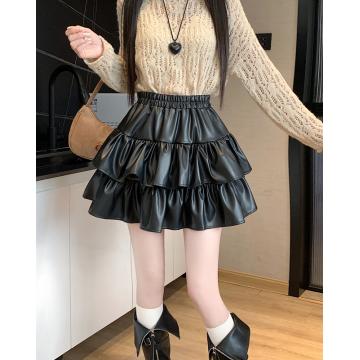 RM31595#新款韩版pu半身裙短裙女生