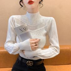 RM29209#法式小众设计高级感气质百搭针织衫女2023年秋季新款显瘦打底上衣