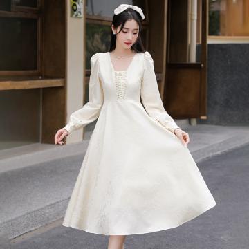 RM32033#白色连衣裙子女 新款夏季垂感法式初恋长裙气质高级感小众设计