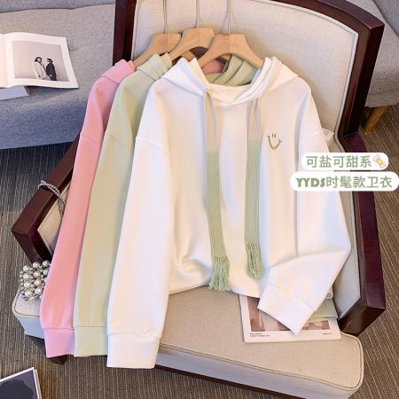 RM31753#新品套头连帽纯色小清新宽松型休闲卫衣