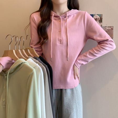 RM31863#新款胖mm大码女休闲连帽百搭长袖套头卫衣上衣潮