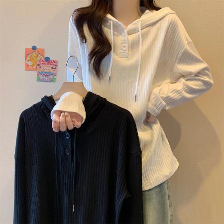 RM31906#胖MM 时尚简约韩版休闲百搭设计感上衣女潮T恤卫衣