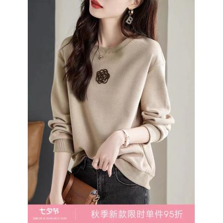 RM31928#欣未时尚卫衣女 新款简约时髦宽松透气高级质感上装