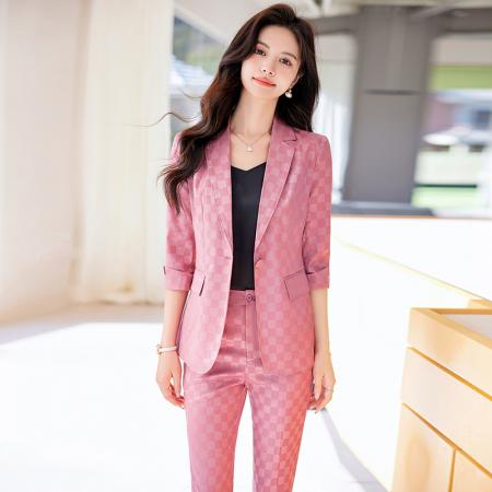 RM32135#休闲西装外套女2024春季新款高级感气质小个子宽松西服套装