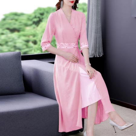 RM32236#改良版汉服夏连衣裙2024年新款年轻款少女中国风日常复古仙气古风