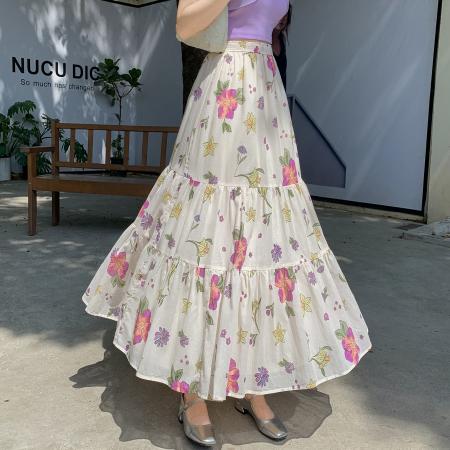 RM32297#定制飘逸碎花裙半身裙