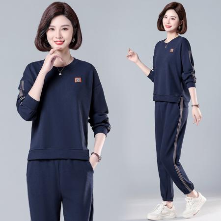 RM32690#运动服卫衣套装女士2024春秋新款时尚休闲小个子妈妈洋气两件套潮