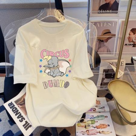 RM32937#短袖t恤女ins夏季新款纯棉200克设计感卡通港风半袖chic上衣