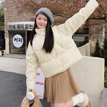 RM33044#甜美韩版奶呼呼羽绒小个子设计感羽绒棉服简约纯色冬季休闲
