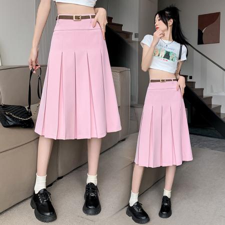 RM33414#新款辣妹风小个子高腰显瘦百褶裙百搭时尚半身裙防走光裙