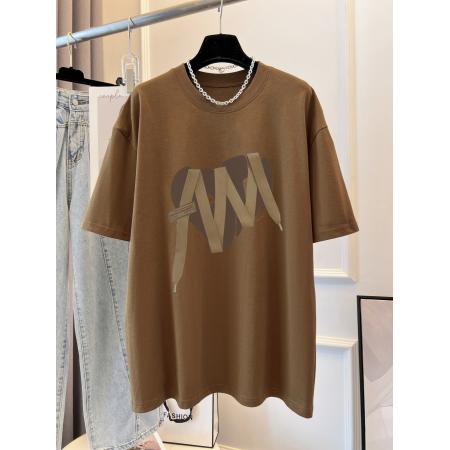 RM33436#100%棉精梳纯棉 印花夏装短袖T恤女宽松韩版