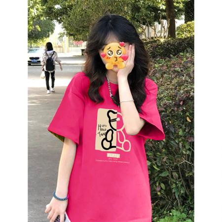 RM33453#后包条 春装新款纯棉短袖T恤潮