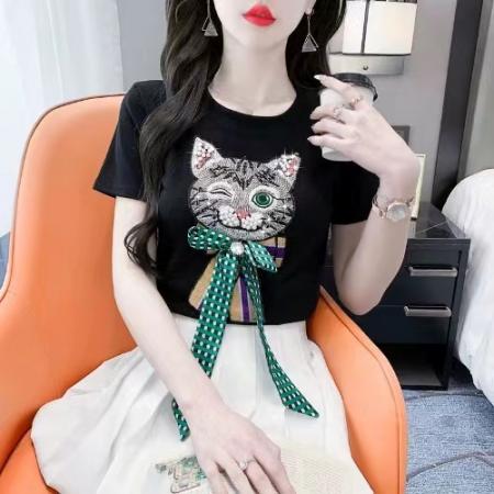 RM33474#卡通刺绣蝴蝶结针织吊带小背心女外穿显瘦减龄无袖上衣