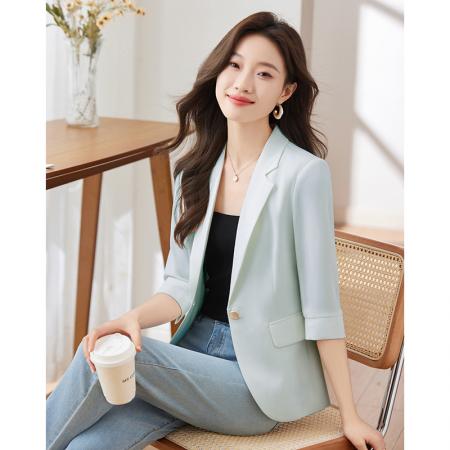 RM33898#高级感时尚小西装外套女2024夏季女神范小众韩版洋气短款小外套女