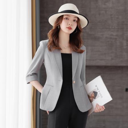 RM33901#西装外套女春夏新款职业装气质女神范高端休闲西服职场七分袖外套