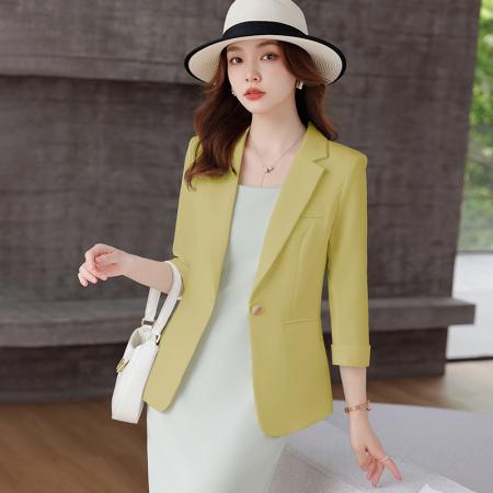 RM33902#西装外套女夏季新款职业装气质女神范高端休闲西服职场OL纯色西服