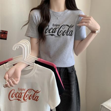 RM33977#春夏新款  40支螺纹210克92%棉 8%氨纶 短袖T恤女修身