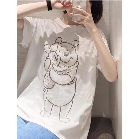 PF252#精梳纯棉后包领有缝边S-XXXL夏装短袖T恤女