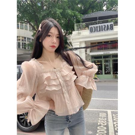 PF986#法式衬衫女 春夏设计感小众气质衬衫吊带两件套