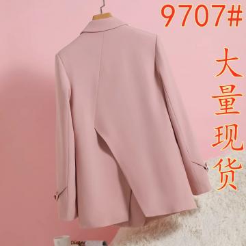 PF1721#粉色西装外套女 新款韩版设计感小众休闲气质百搭西服上衣