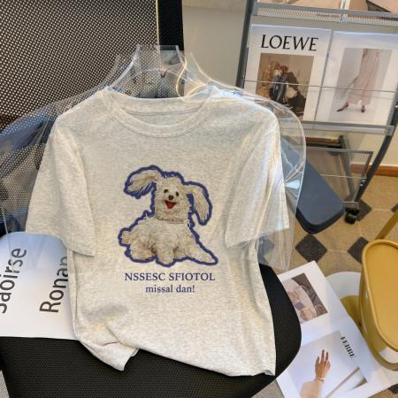 PF1187#92%棉 8%氨纶 短袖T恤女修身