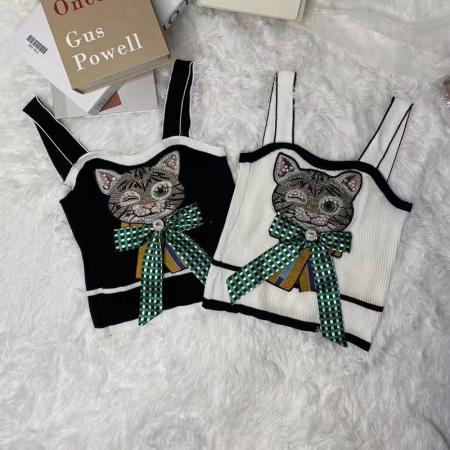 PF1676#小猫咪俏皮吊带背心
