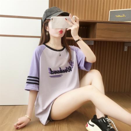 PF2021#棉夏季新款时尚休闲薄款短袖T恤韩版宽松上衣