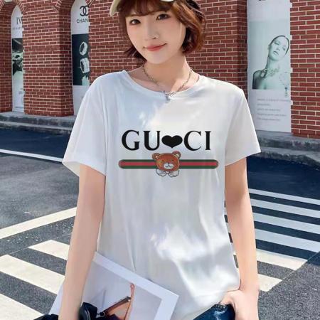 PF2144#夏季真丝短袖T恤女宽松大码桑蚕丝百搭内搭印花韩版显瘦上衣