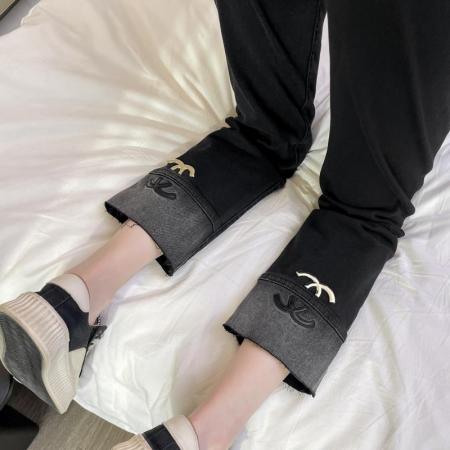 PF2724#夏季新款高腰九分小直筒牛仔裤女梨形身材穿搭烟管裤子潮流