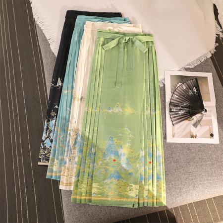 PF2959#新中式改良汉服套装女中国风2024春季新款日常马面裙度假裙子