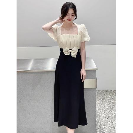 PF3392#法式新款2024夏季韩系温柔气质减龄设计感小众女神范气质连衣裙子