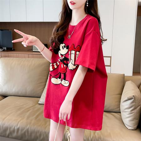 PF3690#莫代尔纯棉网红ins潮超火短袖t恤女夏季宽松设计感百搭上衣